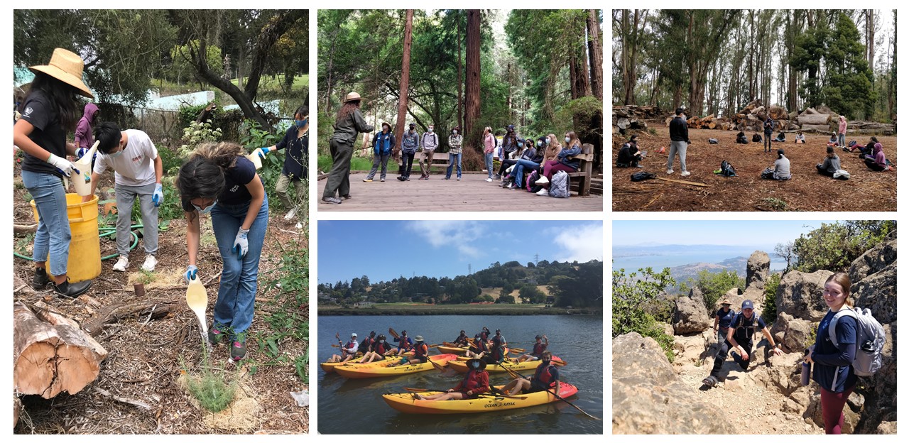 LINC students participating in a variety of outdoor activities